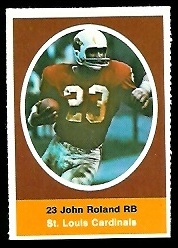 1972 Sunoco Stamps      539     Johnny Roland